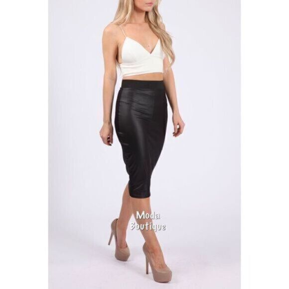 Missi London Dresses & Skirts - High Waist Midi Pencil Skirt